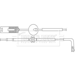 Brake Pad Sensor BORG & BECK BWL3070 OE Ref SOM100030