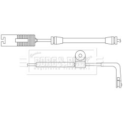 Brake Pad Sensor BORG & BECK BWL3071 OE Ref 34352229018