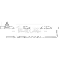 Brake Pad Sensor BORG & BECK BWL3118 OE Ref LR033295