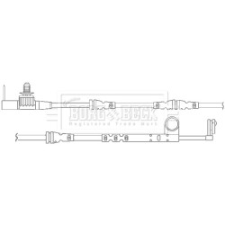 Brake Pad Sensor BORG & BECK BWL3119 OE Ref LR033275