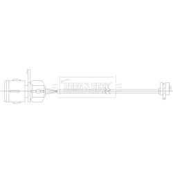 Brake Pad Sensor BORG & BECK BWL3120 OE Ref 4D0 615 121