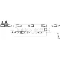 Brake Pad Sensor BORG & BECK BWL3149 OE Ref LR045959 BORG & BECK