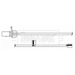 Brake Pad Sensor BORG & BECK BWL3156 OE Ref 4H0 615 121Q