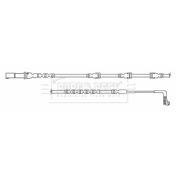 Brake Pad Sensor BORG & BECK BWL3157 OE Ref 34356789080