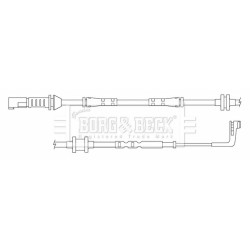 Brake Pad Sensor BORG & BECK BWL3160 OE Ref 34356775858