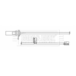 Brake Pad Sensor BORG & BECK BWL3161 OE Ref 4G0 615 121C