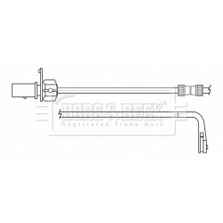 Brake Pad Sensor BORG & BECK BWL3166 OE Ref 4H0 615 121H