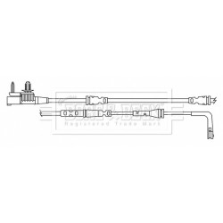 Brake Pad Sensor BORG & BECK BWL3180 OE Ref T4N16082