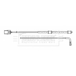 Brake Pad Sensor BORG & BECK BWL3181 OE Ref C2D29140