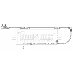 Brake Pad Sensor BORG & BECK BWL3183 OE Ref LR072017