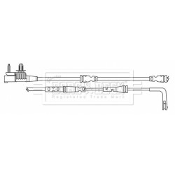 Brake Pad Sensor BORG & BECK BWL3184 OE Ref T4A13370