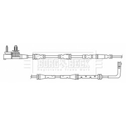 Brake Pad Sensor BORG & BECK BWL3190 OE Ref LR072544