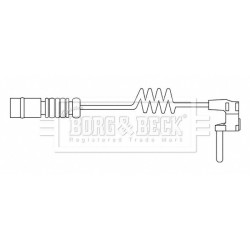 Brake Pad Sensor BORG & BECK BWL3195 OE Ref A202 540 07 17