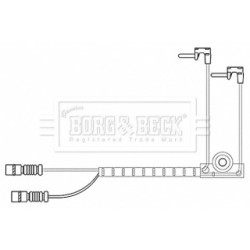 Brake Pad Sensor BORG & BECK BWL3197 OE Ref 460 540 06 17