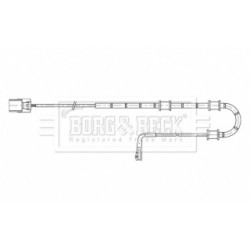 Brake Pad Sensor BORG & BECK BWL3198 OE Ref C2D37743