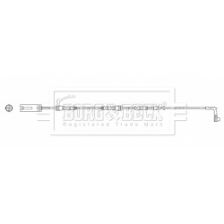Brake Pad Sensor BORG & BECK BWL3202 OE Ref 34352283335