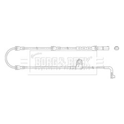Brake Pad Sensor BORG & BECK BWL3206 OE Ref 34356773008