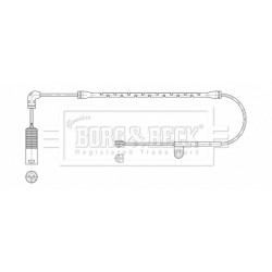 Brake Pad Sensor BORG & BECK BWL3207 OE Ref 34357836795