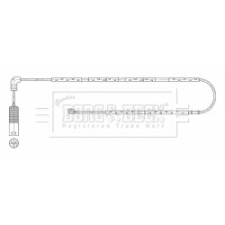 Brake Pad Sensor BORG & BECK BWL3208 OE Ref 34357836969