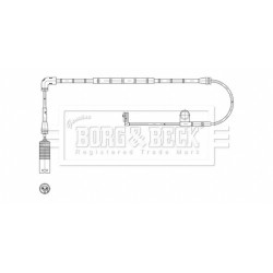 Brake Pad Sensor BORG & BECK BWL3211 OE Ref LR012824