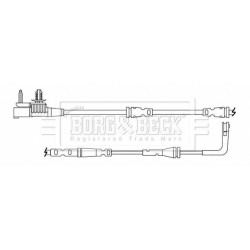 Brake Pad Sensor BORG & BECK BWL3214 OE Ref T2H8398