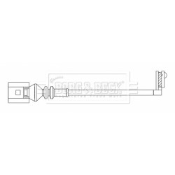 Brake Pad Sensor BORG & BECK BWL3219 OE Ref 2N0 615 437A