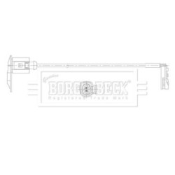 Brake Pad Sensor BORG & BECK BWL3222 OE Ref 8S0 615 121 A