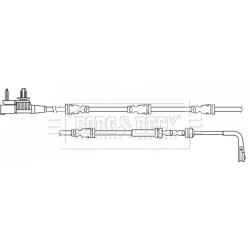 Brake Pad Sensor BORG & BECK BWL3225 OE Ref LR092060