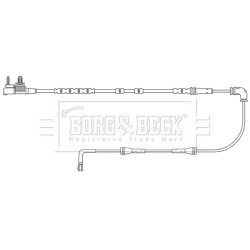 Brake Pad Sensor BORG & BECK BWL3228 OE Ref LR083646 BORG & BECK