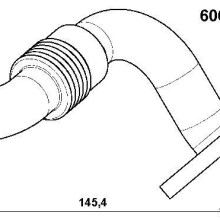 EGR Valve Pipe BorgWarner 60633D OE Ref 038131521AJ BorgWarner