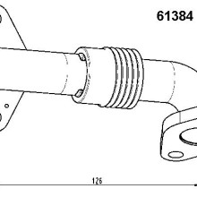 EGR Valve Pipe BorgWarner 61384D OE Ref 038131521CC BorgWarner