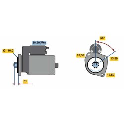 Démarreur BOSCH 0001241119 OE 1604246 BOSCH