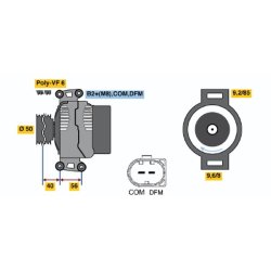 Alternator BOSCH 0 124 625 045