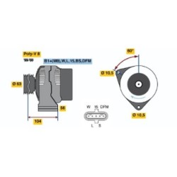 Alternateur BOSCH 0124655033 OE LR019743 BOSCH