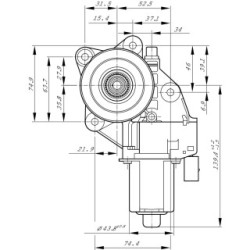 Moteur électrique de lève-vitre BOSCH 0130822495 BOSCH