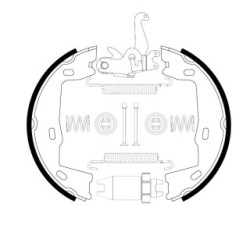 Jeu de mâchoires de frein à main BOSCH 0204113824 pour CHEVROLET, HOLDEN, VAUXHALL et plus encore... BOSCH