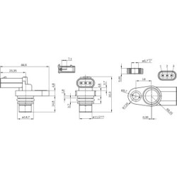 Camshaft Position Sensor BOSCH 0232103099 OE Ref 270 905 00 00