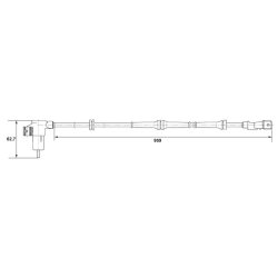 Capteur de vitesse de roue BOSCH 0265006659 pour CITROËN, PEUGEOT BOSCH