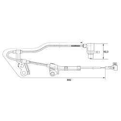 Capteur de vitesse de roue BOSCH 0265006676 pour TOYOTA AVENSIS, COROLLA BOSCH