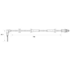 Capteur de vitesse de roue ABS BOSCH 0265007070 pour FIAT PUNTO OE 46531419 BOSCH