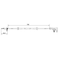 Capteur de vitesse de roue ABS BOSCH 0265007637 pour MITSUBISHI, SMART OE A4545420518 BOSCH