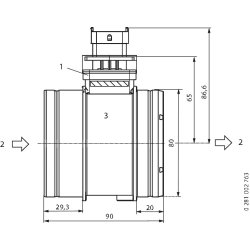 Capteur de débit d'air massique BOSCH 0281002764 pour SAAB 9-3, 9-3X OE 55190587 BOSCH