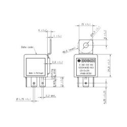 Main Current Relay BOSCH 0332015001 OE Ref 1 358 198