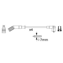 Ignition Cable Kit BOSCH 0 356 912 841