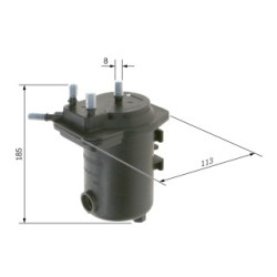 Filtre à carburant BOSCH 0450907012 pour RENAULT GRAND, MEGANE, SCENIC OE 7701061577 BOSCH