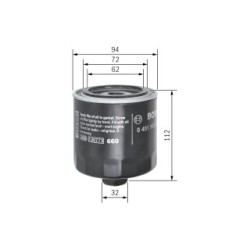 Oil Filter BOSCH 0451103084 OE Ref 1500874
