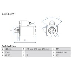 Starter Motor BOSCH 0986011310 OE Ref 4231018