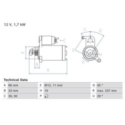 Starter Motor BOSCH 0986026520 OE Ref 04L 911 021