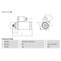 Starter Motor BOSCH 0986027090 OE Ref 0AM 911 023 B