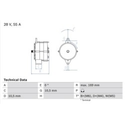 Alternator BOSCH 0986032720 OE Ref 257592